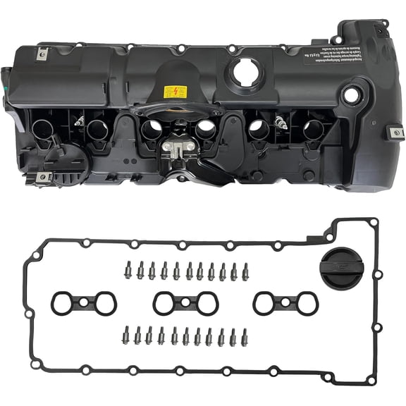 HRT N52 Engine Valve Cover for BMW E70 E82 E90 E91 Z4 X3 X5 128i 328i 528i 535i 328xi 528xi 328i xDrive 528i xDrive, Replaces 11127552281 11127582245