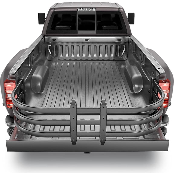 HRT Truck Bed Extender, Aluminum Retractable Tailgate Extender, 49"-61" Adjustable Length, Drill Required, Fits Toyota Tacoma, Nissan Frontier, Chevy Colorado, GMC Canyon, Maverick, Santa Cruz