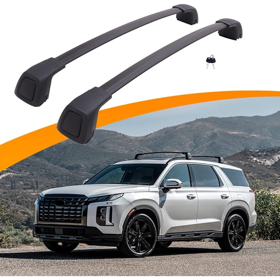 HRT Upgraded Lockable Roof Rack Cross Bars for 2019-2025 Hyundai Palisade (SE/SEL/XRT/Limited/Calligraphy)