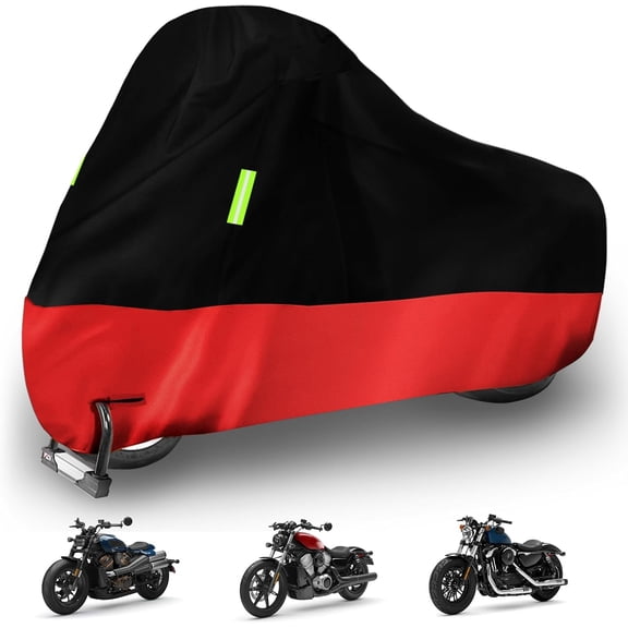 HRT Waterproof Motorcycle Cover for Harley Nightster/Sportster S, with Anti-Theft Lock Hole & Reflective Strips, Outdoor Protection