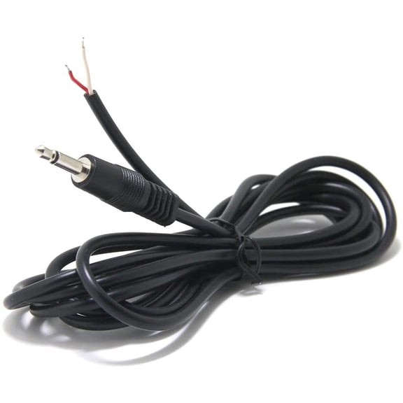 HRTGFD-2-Pack 3.5mm 1/8" Monaural Mini Mono Plug to Bare Wire 6-Feet - 12V DC Trigger ON/Off Cable