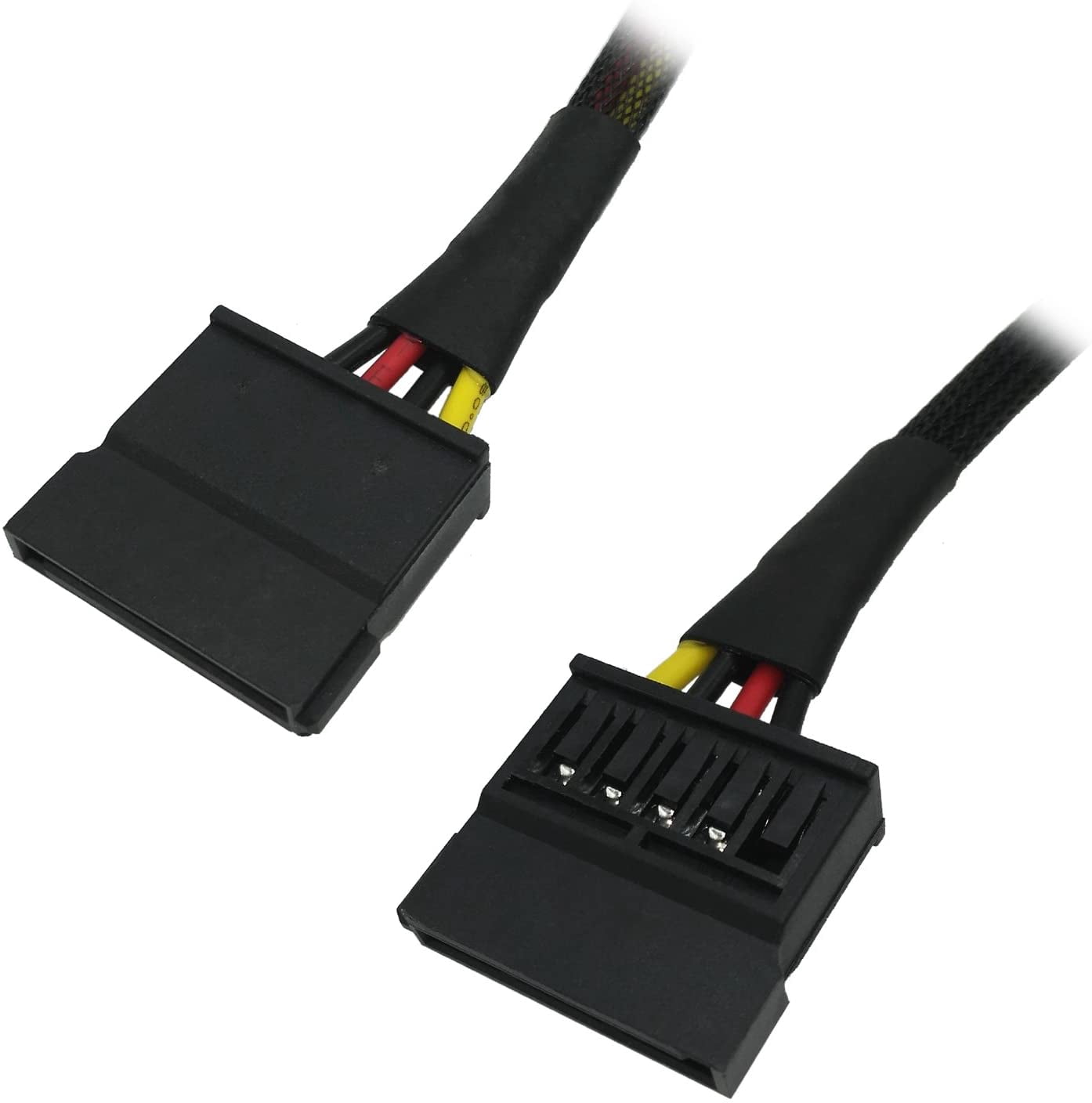 HRTGFD-(3-Pack SATA Power Cable for Lenovo Motherboard, ATX 4 Pin to SATA Hard Drive HDD Power Adapter Extension 12-inch(30cm)