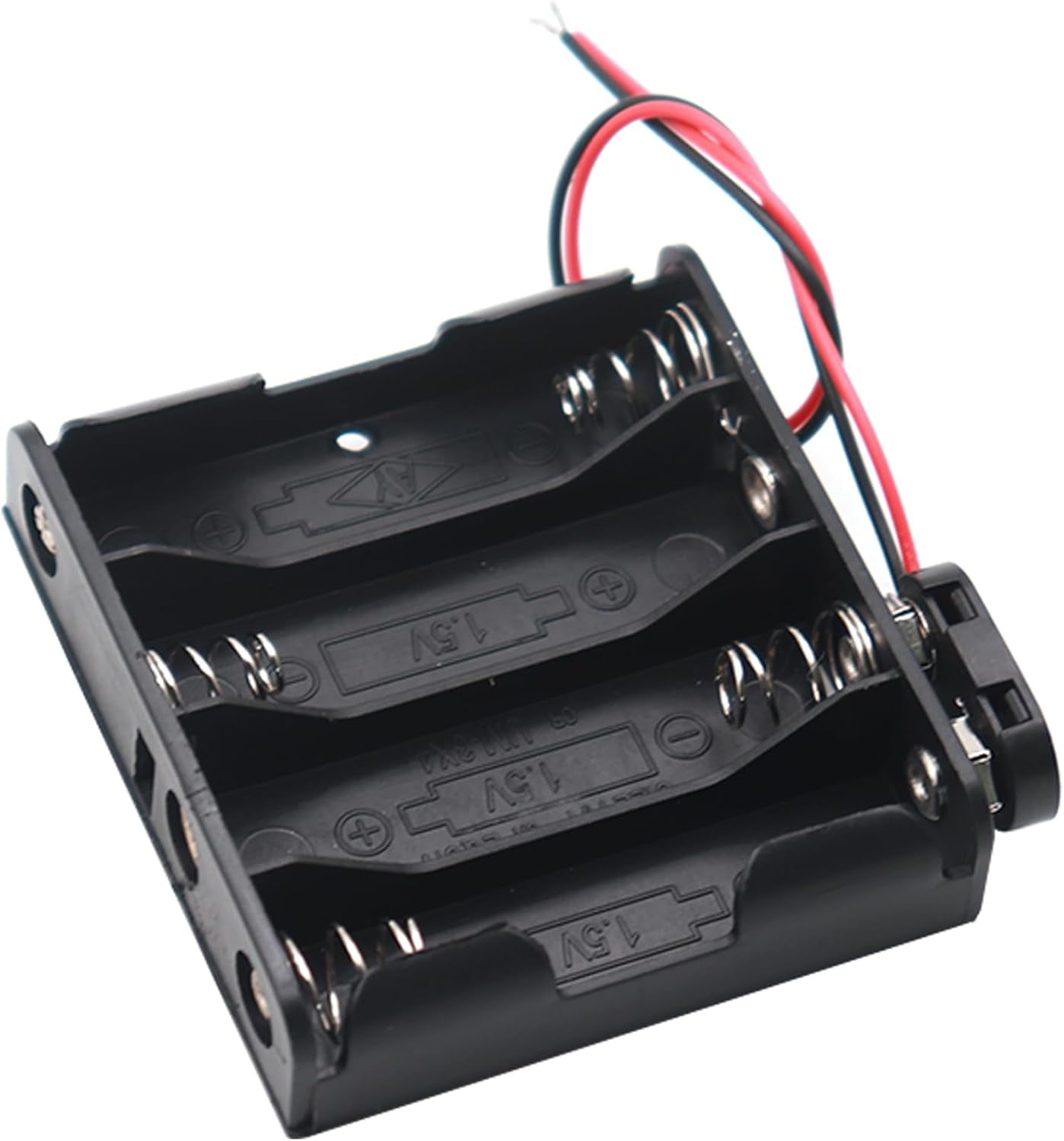 HRTGFD-4 AA Battery Holder:for 4-AA 1.5V with Standard Snap Connector : BH341 with 9V Battery Connector,Wide Range of Applications:E-Locks,Safes,Student Experiments, Hobbiest or Replacement Projects(