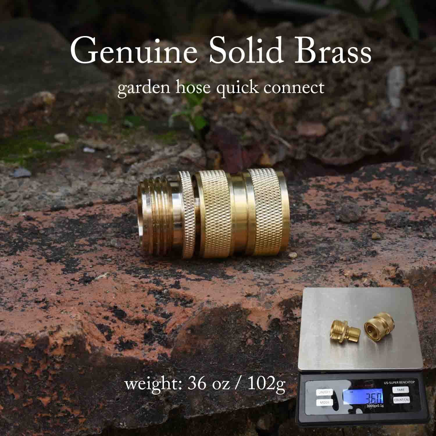 HRTGFD-Brass 4-Piece Quick Connect Garden Hose Fittings 2 Sets