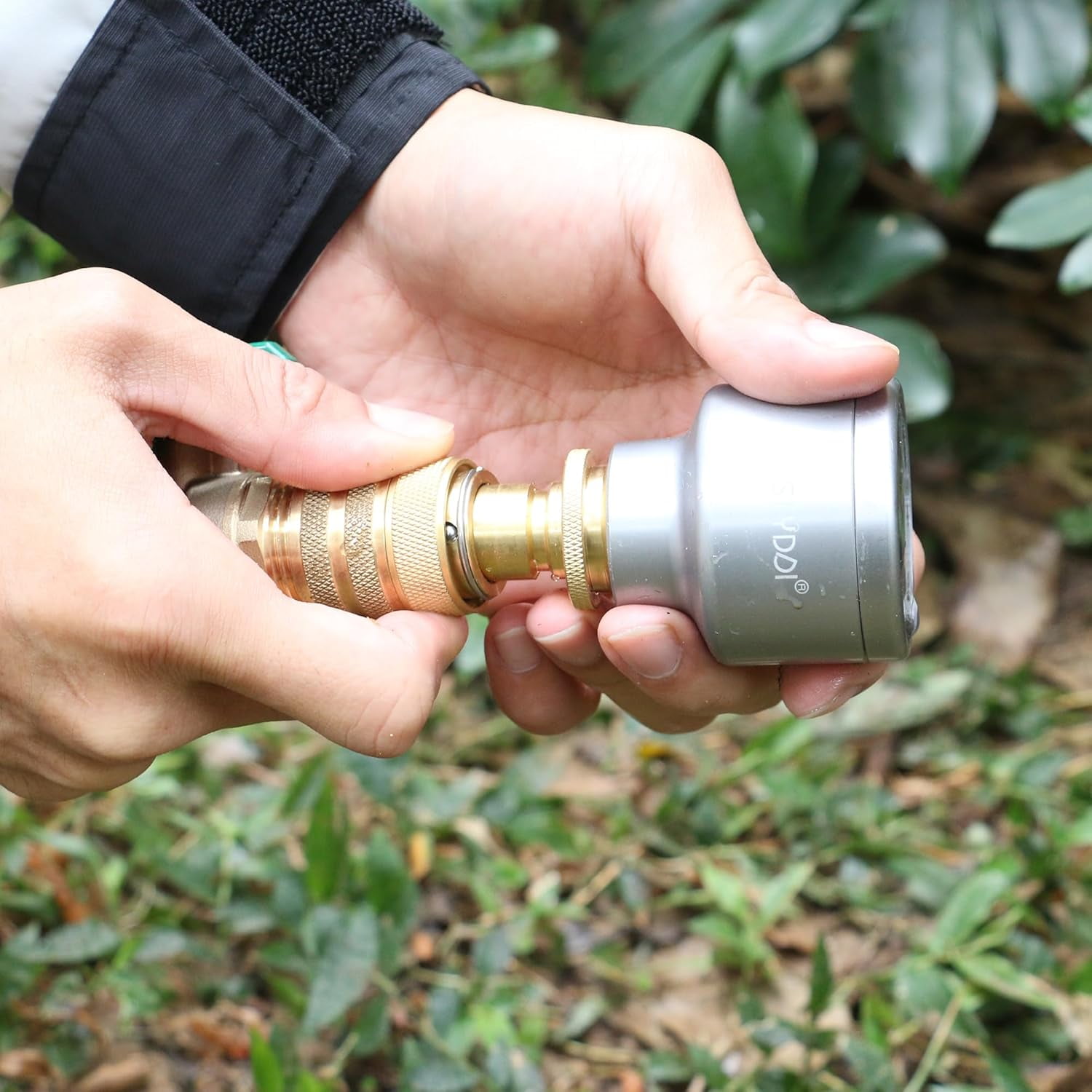 HRTGFD-Brass Full Flow Garden Hose Quick Release Connect Adaptor Fitting, Full Port Solid Brass Outdoor Water Hose Quick Disconnect Connector Coupler with Male and Female, with 4 Hose Washers - 3 Set