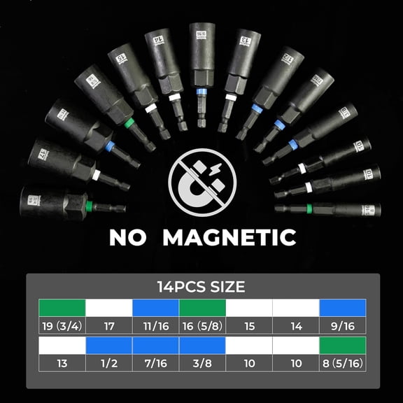 HRTGFD-Deeper Nut Driver Set, Impact Nut Driver for Drill Bit
