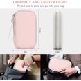 thumbnail image 1 of HRTGFD-Electronic Organizer, Travel Cable Organizer Bag Pouch Electronic Accessories Carry Case Portable Waterproof Double Layers Storage Bag for Cable, Cord, Phone, Earphone, Medium Size, Light Pink, 1 of 4