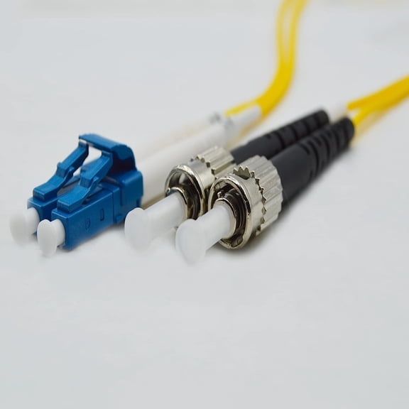 HRTGFD-FiberCablesDirect OS2 Single-Mode Fiber Patch Cable | Length Options: 0.5M-300M | LC to ST | 3M (9.84ft) | Duplex 9/125m | 1G/10G SFP & 10GBASE Compatible | Yellow OFNR PVC