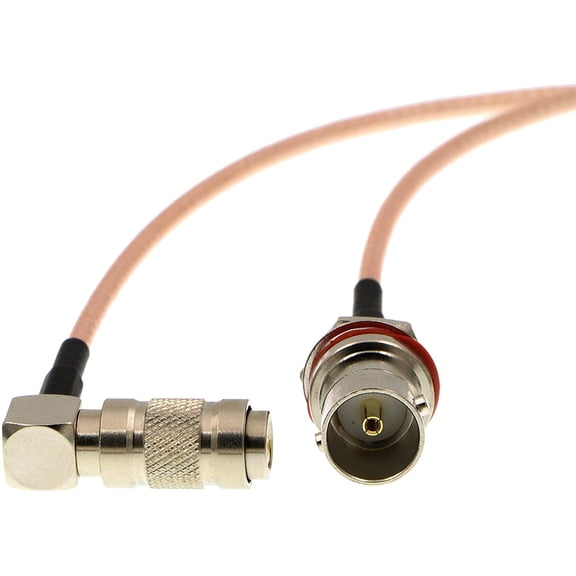 HRTGFD-HD SDI DIN 1.0/2.3 Right Angle to BNC Female RG179 Cable for Blackmagic HyperDeck Shuttle 75ohm 12''