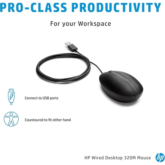 HRTGFD-HP Wired Desktop 320M Mouse
