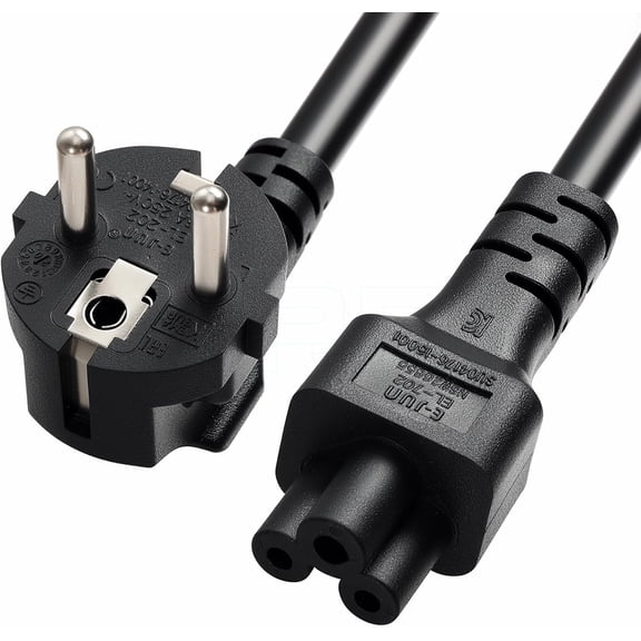 HRTGFD-IEC C5 Plug to Europe Schuko CEE 7/7 Socket Extension Cable for Printer Computers TVs Monitors Projector (30CM/0.98Ft)