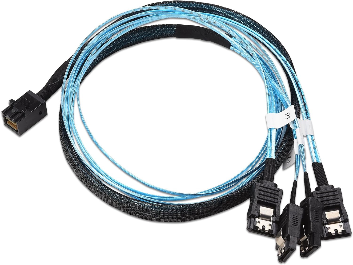 HRTGFD-Internal Mini SAS HD to SATA Cable 3.3 Feet, 1m (SFF-8643 to SATA Forward Breakout)