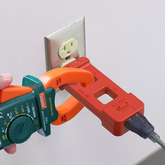 HRTGFD-KJ79B AC Line Splitter, Line Splitter for Clamp Meter, 10x Measurement, 15A Max Current, for US Outlets(red)