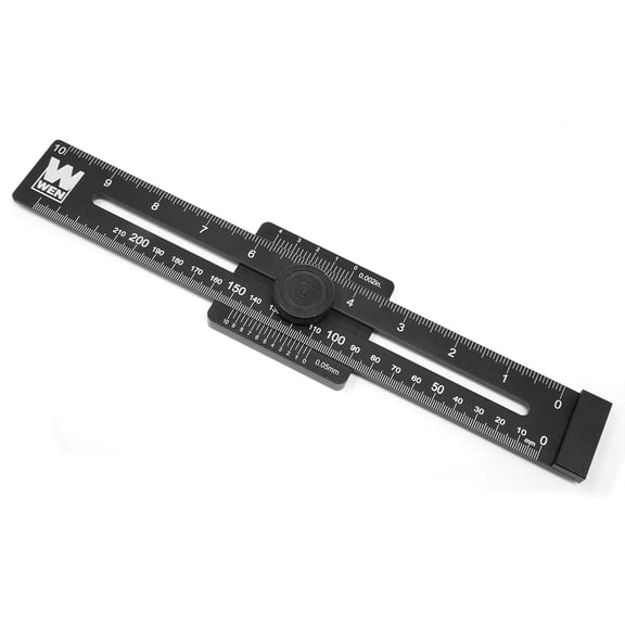 HRTGFD-ME251R 10-Inch Aluminum Offset Marking Gauge and Layout Tool with Laser-Etched Scale