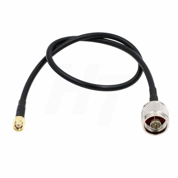HRTGFD-Male N to Male RP-SMA RG58/U WiFi Router Antenna RF Coax Cable Low Loss Signal Enhancer (1.6ft / 50cm)