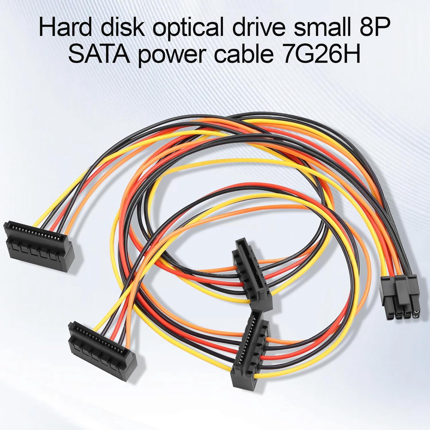 HRTGFD-OptiPlex 3040 5040 7040 MT SATA Power Cable 7G26H - Small 8Pin to Two Sets 2X 15Pin SATA Power Cord for Hard Drive/Optical Drive
