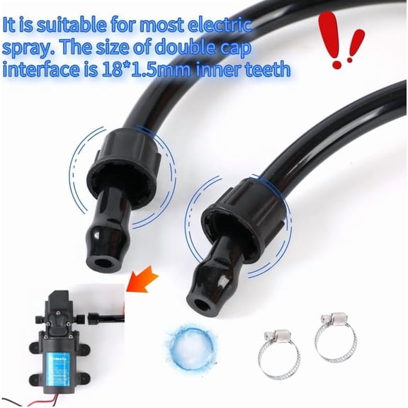 HRTGFD-PVC Replacement Hose for Sprayers, Nylon Reinforced Replacement Hose with Fixing Nut for Garden Water Pump Outlet, Replacement Accessories for Garden Backpack Sprayers