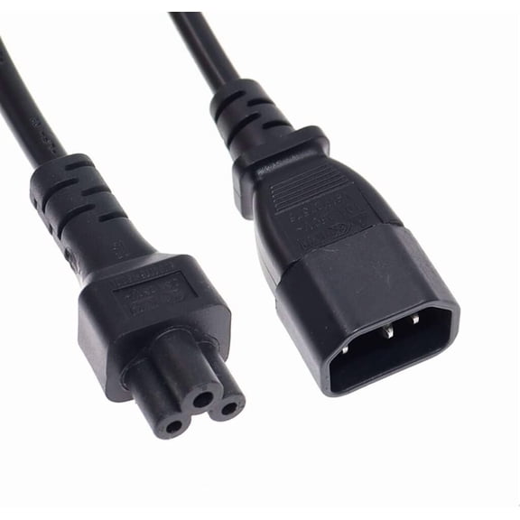 HRTGFD-Tops C14 to C5 Power Plug Cable,IEC 320 C14 Male to C5 Female Adapter Cable(1ft)