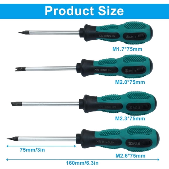 HRTGFD-U Fork Screwdriver Sets, 4pcs U Type Screwdriver U Shaped Screwdriver Multifunctional Hand Tool Screwdriver Set