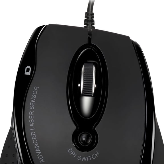 HRTGFD-iMouse G2 - USB Ergonomic Optical Mouse Adjustable DPI Internet Navigational B, Black