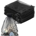thumbnail image 1 of HRX 100PCS Organza Bags 5x7 inches Jewelry Gift pouches with Drawstring for Festival, Christmas(Black), 1 of 9