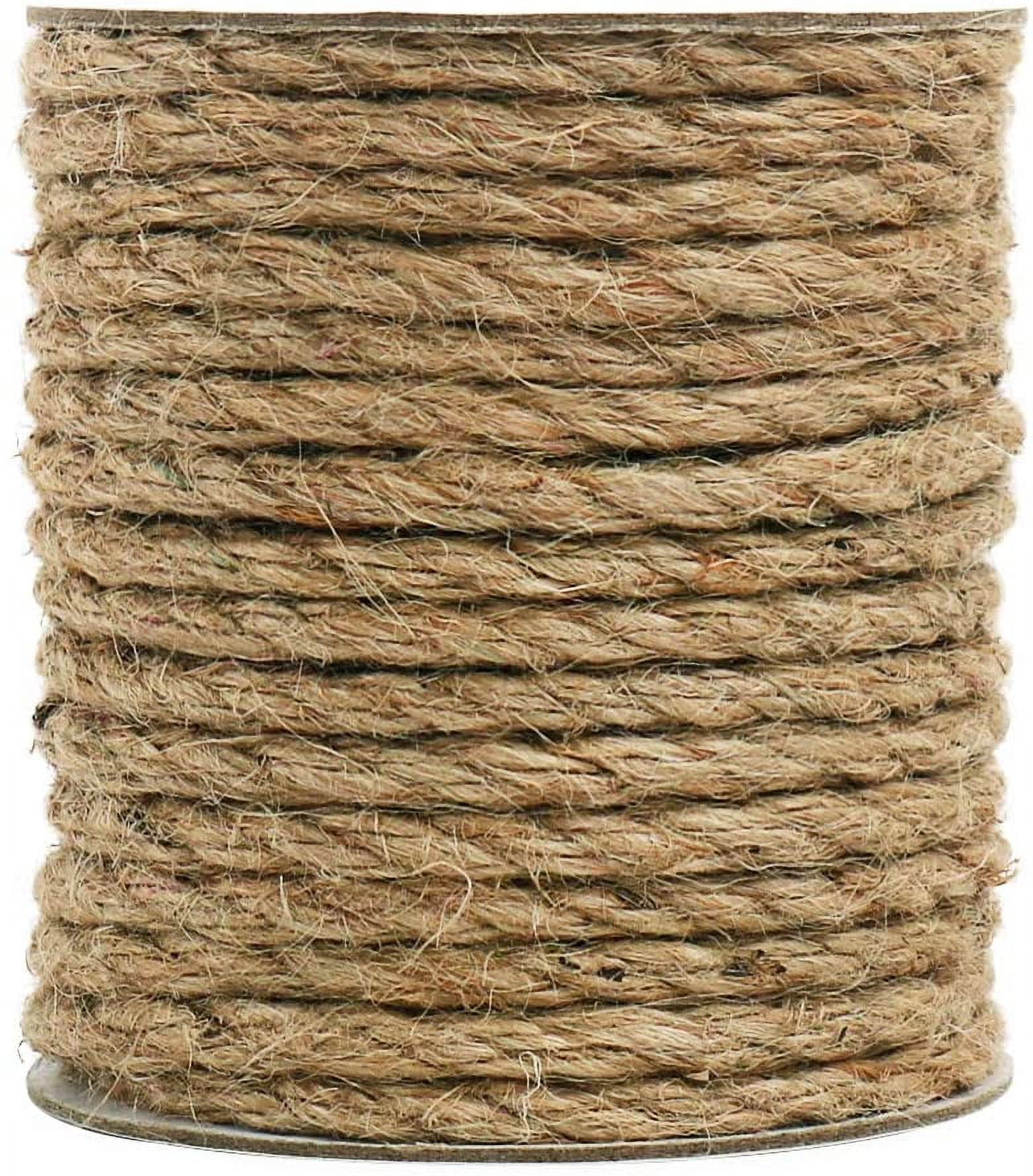 3mm Jute Twine, 100 Feet Braided Jute Rope Natural Thick Twine for