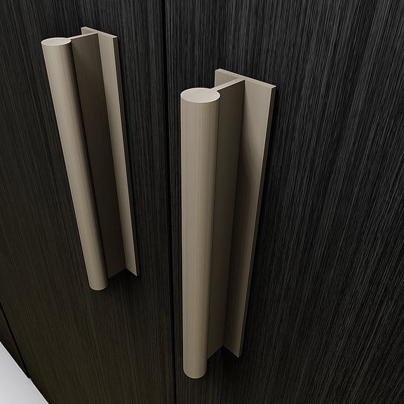 HRX Glass PH02- Champagne- Self-Stick Pull Handles for Kitchen Cabinet and Closet Doors