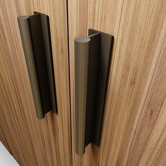 HRX Glass PH02- Stainless- Self-Stick Pull Handles for Kitchen Cabinet and Closet Doors