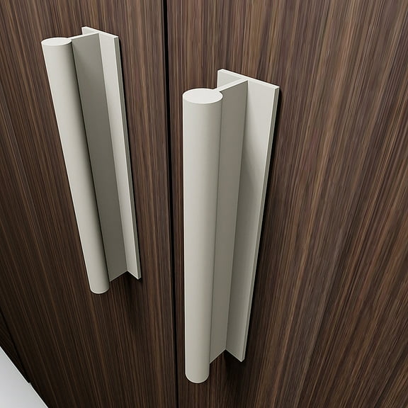 HRX Glass PH02- White- Self-Stick Pull Handles for Kitchen Cabinet and Closet Doors