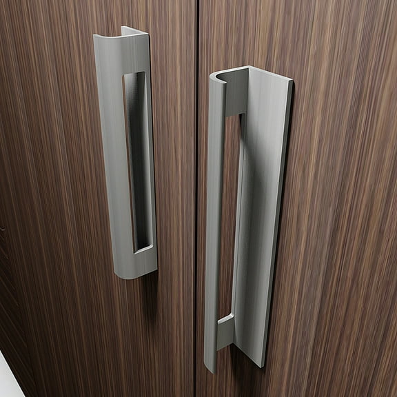 HRX Glass PH03- Clear polished- Self-Stick Pull Handles for Kitchen Cabinet and Closet Doors