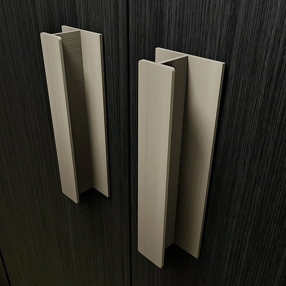 HRX Glass PH04- Champagne- Self-Stick Pull Handles for Kitchen Cabinet and Closet Doors