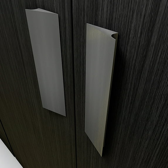 HRX Glass PH05-Clear Adonized- Self-Stick Pull Handles for Kitchen Cabinet and Closet Doors.