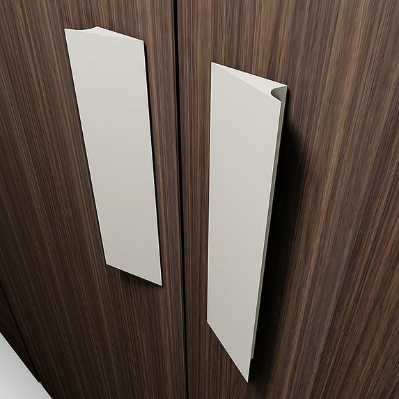 HRX Glass PH05- White- Self-Stick Pull Handles for Kitchen Cabinet and Closet Doors