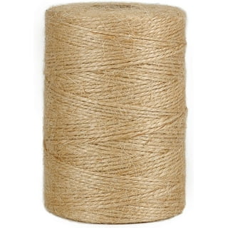  jijAcraft Jute Rope 1/4 inch,100 Feet Natural Jute