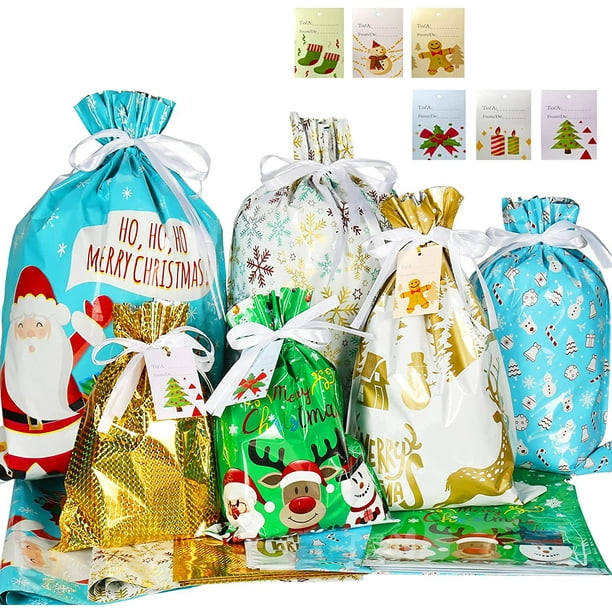 HRX Package Christmas Drawstring Gift Bags Holiday Drawstring Gift Bags