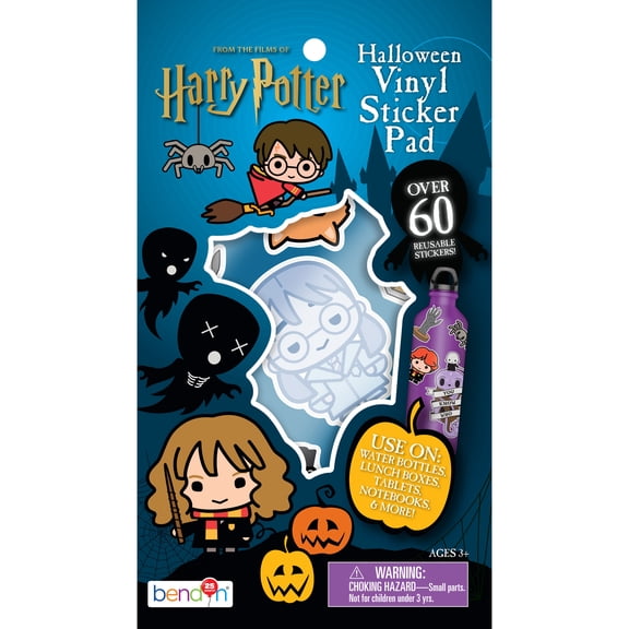 Harry Potter Vinyl Sticker Pad with Water-Resistant Vinyl Sticker Sheets for Kids and Fans