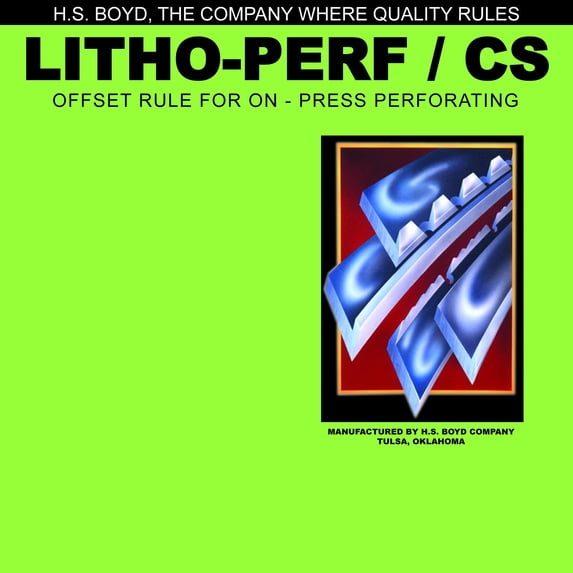 HS Boyd Litho Perf / CS 10 Feet Roll 16 Tooth #606 Center Series Rules