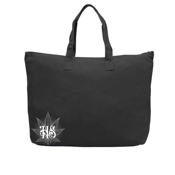 HS Canvas Tote/ White Logo / 100% Cotton/ Colro: Black