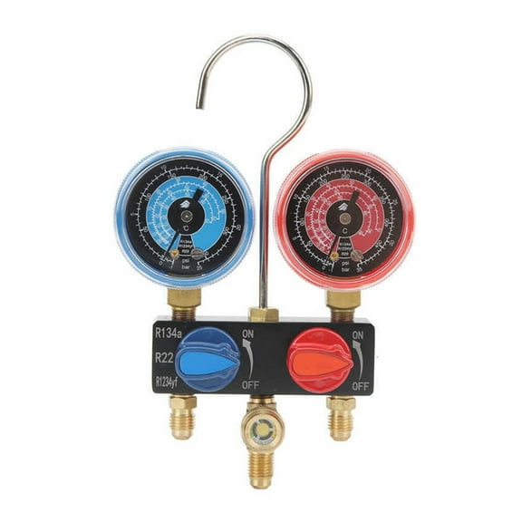 HS-M01 Refrigerant Manifold Gauge G1/4 Conditioning Manometer Pressure Gauge Refrigeration Tools For R22 R134a R1234yf ,Accurate and Precise Gauges