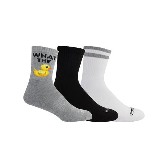 HOTSOX® Men's Ankle "What the Duck" Socks, 3-pack