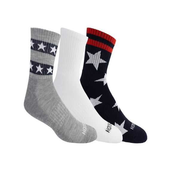 HOTSOX® Men's Big & Tall Ankle Star's & Stripes Socks, 3-pack