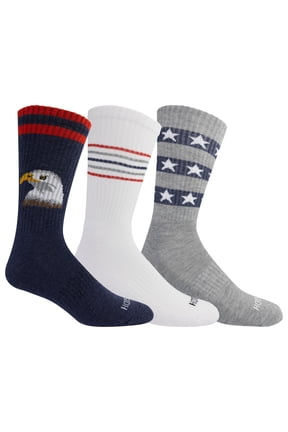 ® Men's Crew American Eagle Socks, 3-pack