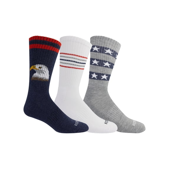HOTSOX® Men's Crew American Eagle Socks, 3-pack