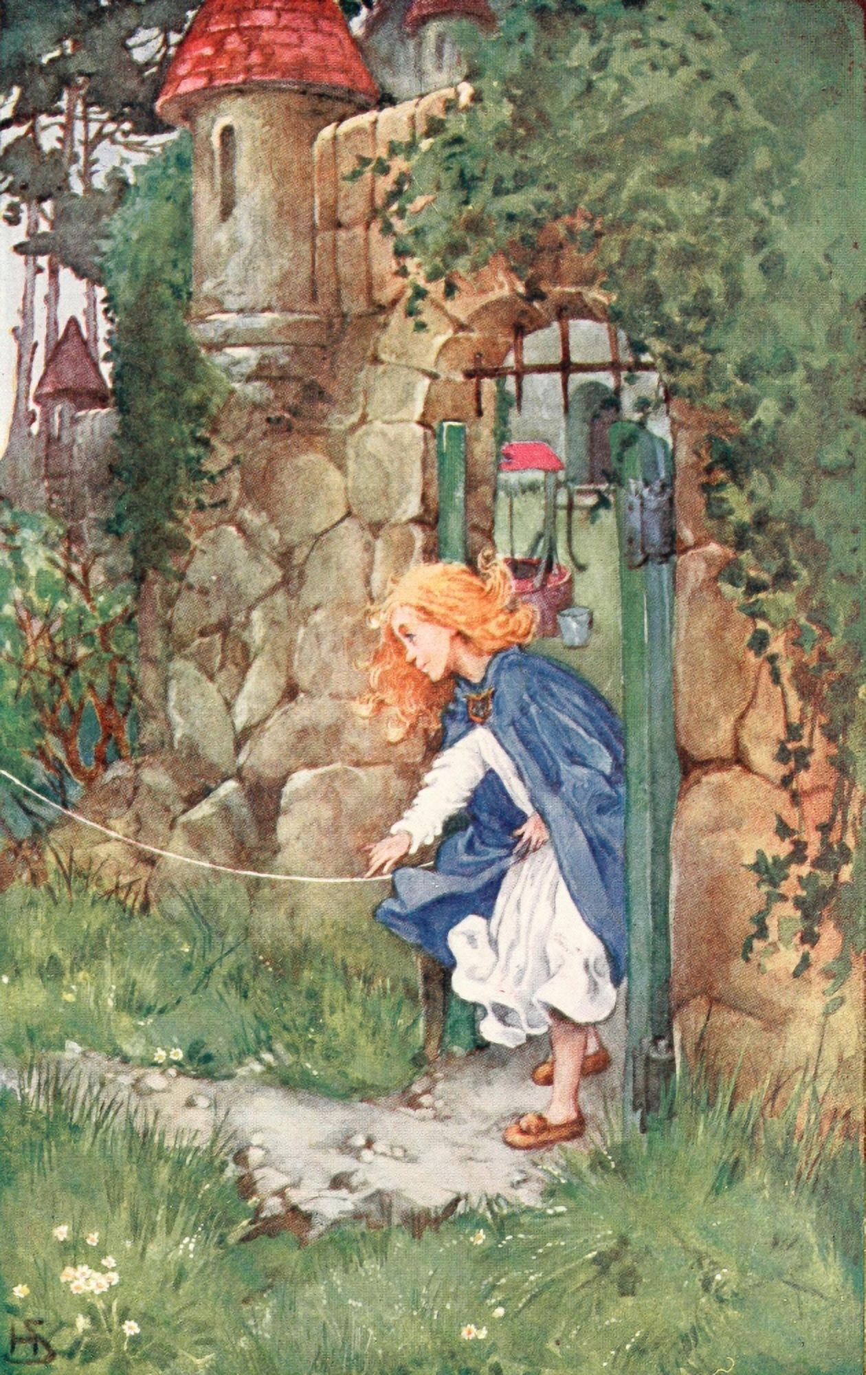 HS Princess & the Goblin 1911 The door to the mountain Canvas Art - HS (18 x 24)