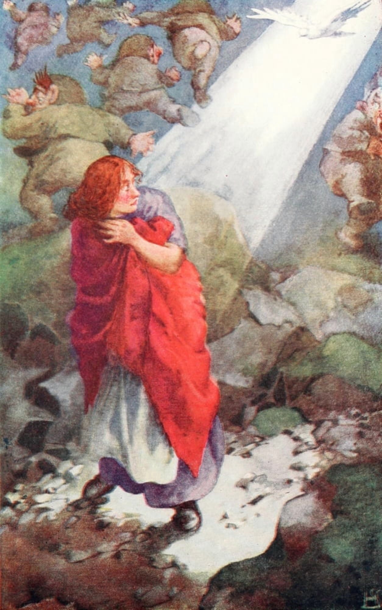 HS Princess & the Goblin 1911 They scampered away Canvas Art - HS (18 x 24)