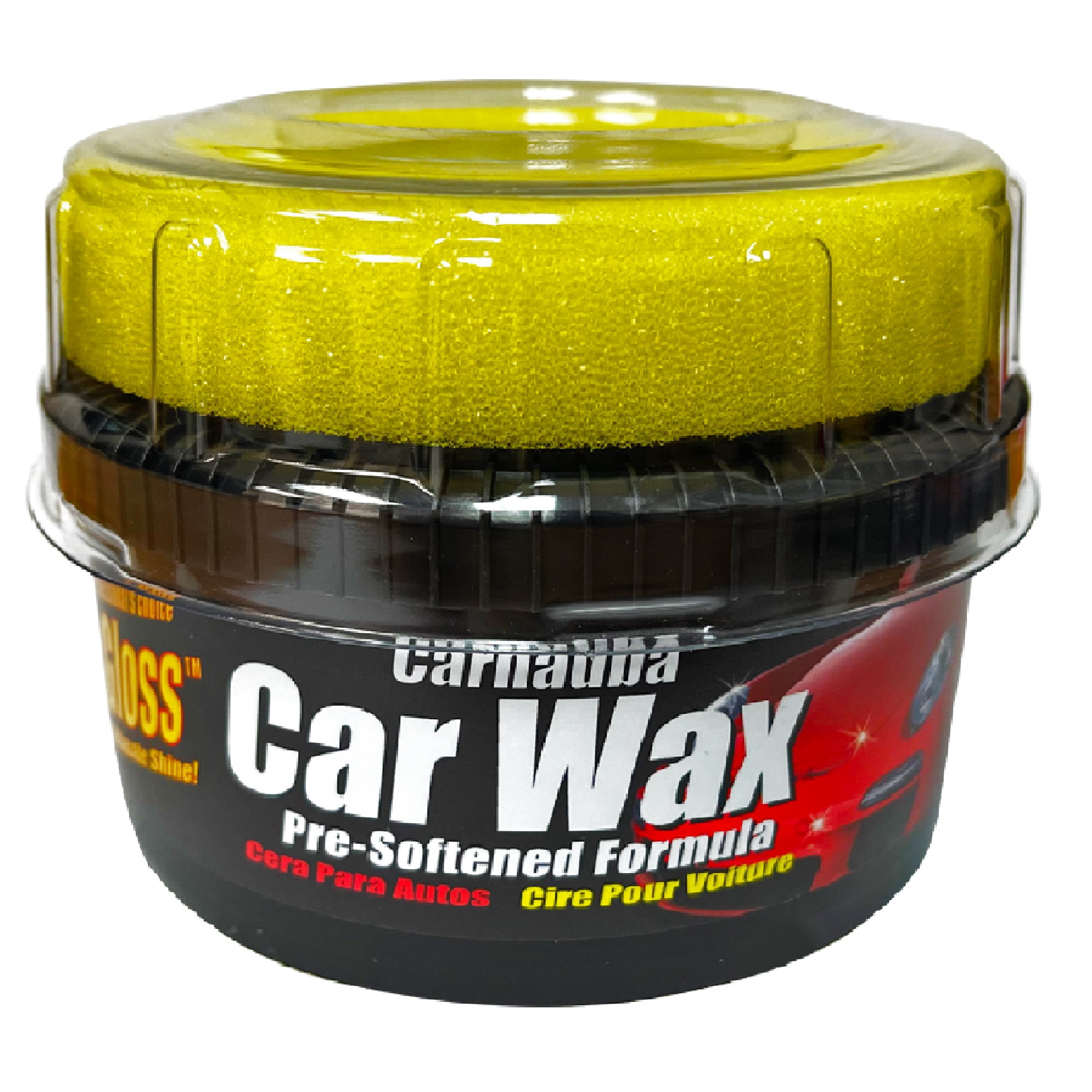Car Wax Paste Carnauba Ultra Gloss with Applicator 10oz HS
