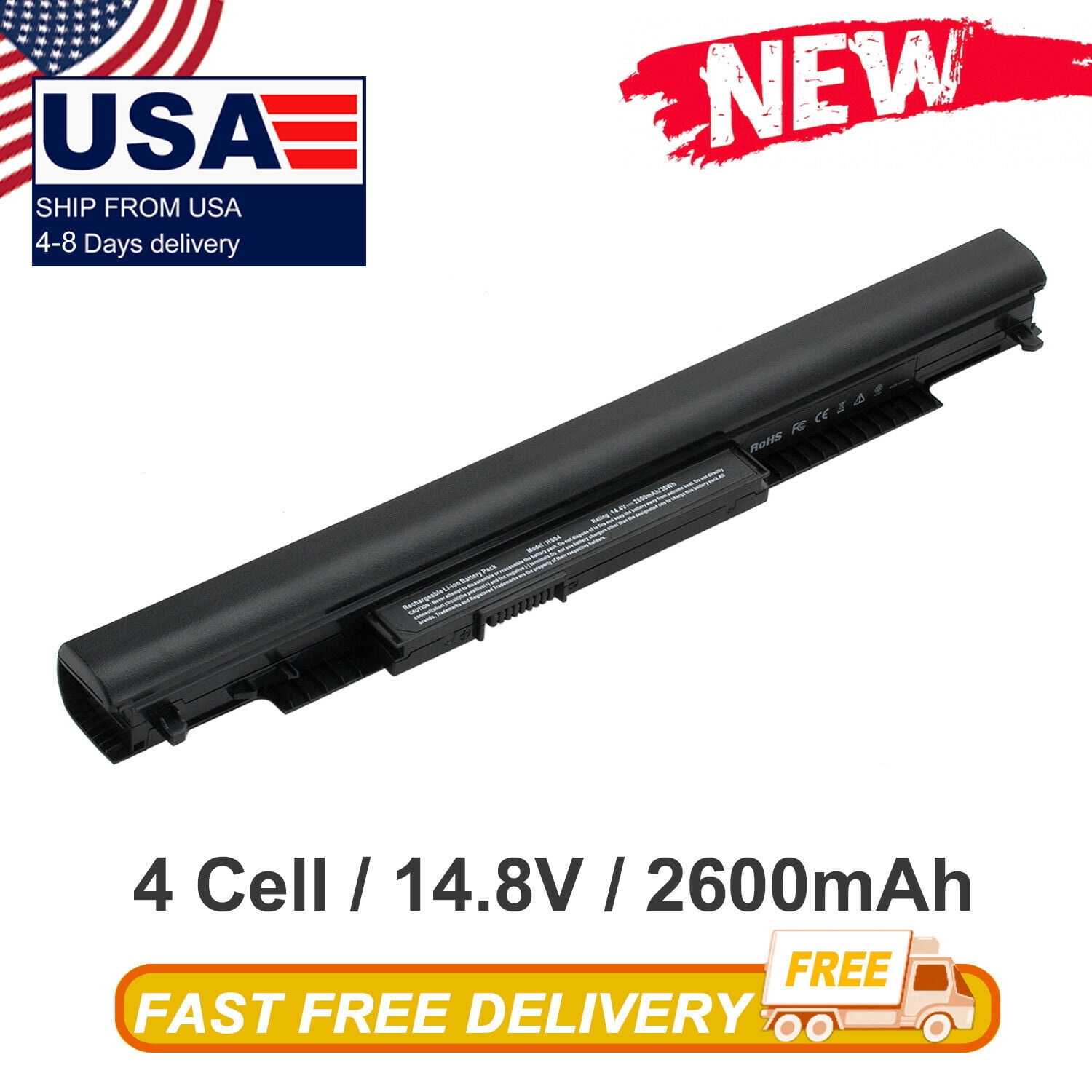 Tastiera USB Per HP Pavilion 15 &ndash; Modelli 15-AC151DX, 15-AC156NR, 15-ac013tx &ndash; Layout USA, Nera