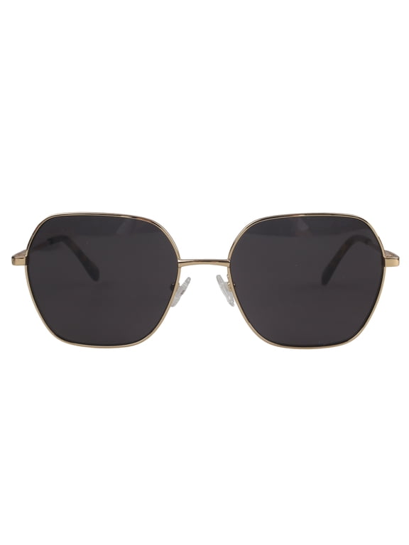 Women HS24 Gold Rush Sunglasses with Case in Full Rim Hexagon Frame