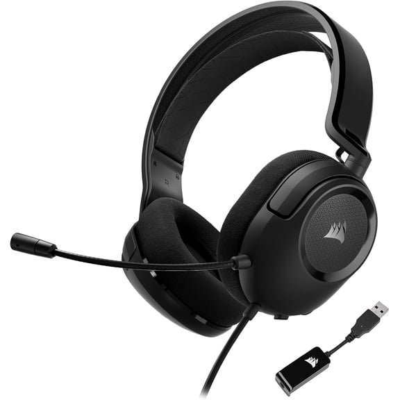 HS35 Surround v2 Multiplatform Wired Gaming Headset Dolby 7.1 Flexible Omni-Directional Microphone Universal 3.5mm Connection PC, Mac, PS5, PS4, , Nintendo Switch, Mobile Carbon