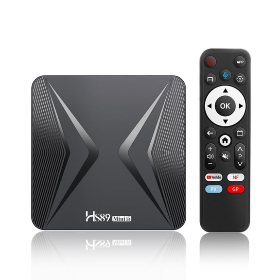 HS89 MINI 15 Android TV Box, RK3539 Octa-Core, 4GB RAM 32GB ROM, Android 14, Wi-Fi 6, BT5.2, 8K Ultra HD, HDR10+, Voice Remote Control